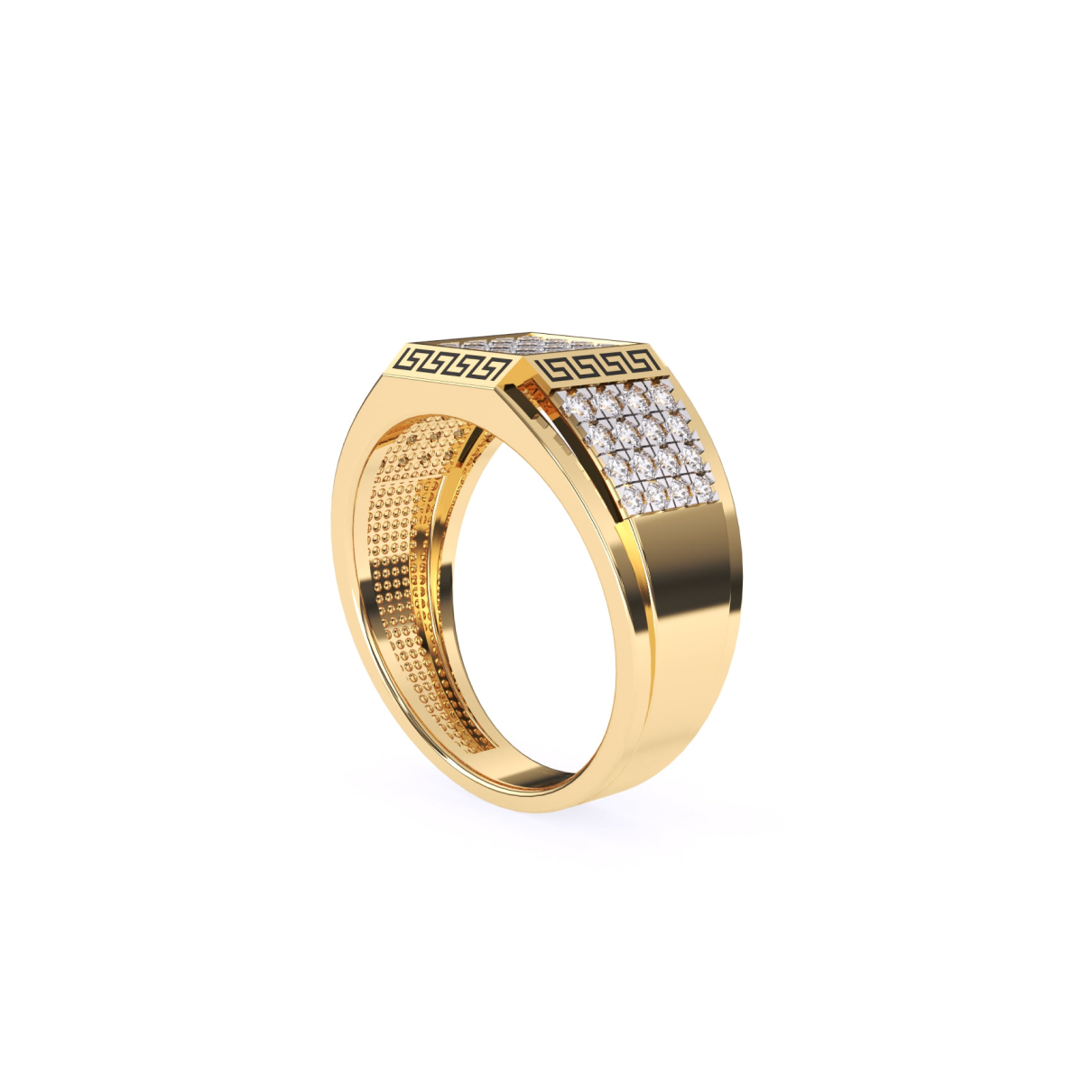 Square Signet Diamond Men's Ring